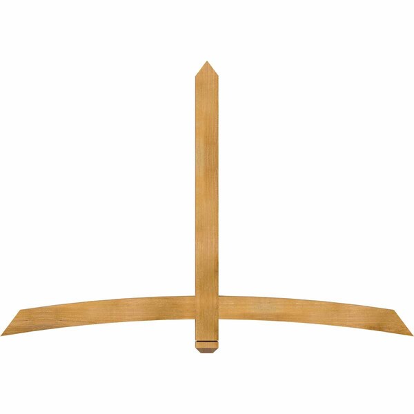 Ekena Millwork Bellingham Rough Sawn Timber Gable Bracket, Western Red Cedar, 72"W x 48"H x 2"D x 4"F, 16/12 Pitch GBW072X48X0204BEL00RWR - main